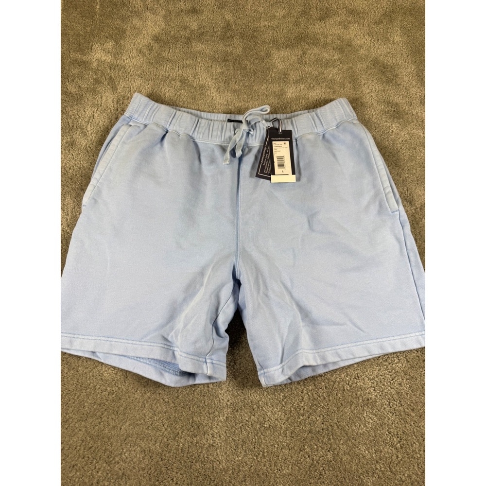 Vineyard Vines Mens Light Blue Garment Dyed French Terry Sweat Shorts Large NWT